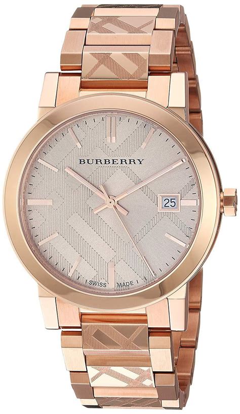 rose gold burberry watch women's